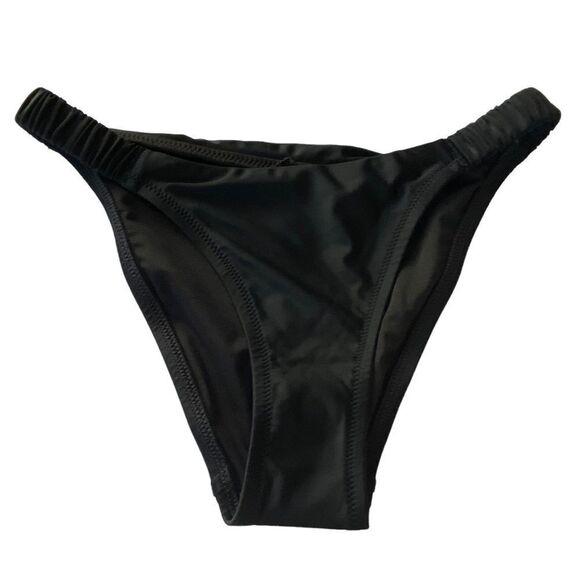 J Crew Black Scrunchie Strap Full Coverage Bikini Bottom Sz XXS NWT - Picture 2 of 12